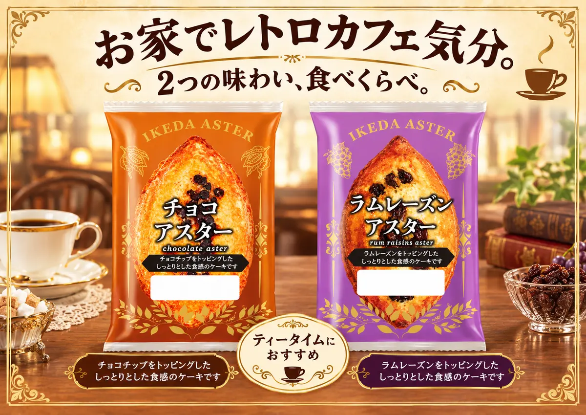 ラムレーズンアスター・チョコアスター