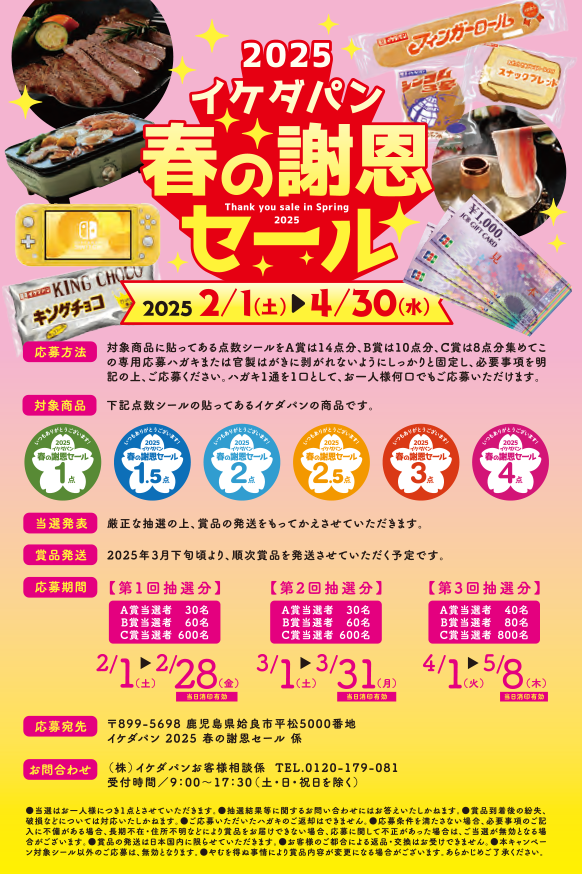 応募用ハガキ裏面